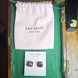 Kate Spade Glittering Square Stud Earrings